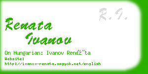 renata ivanov business card